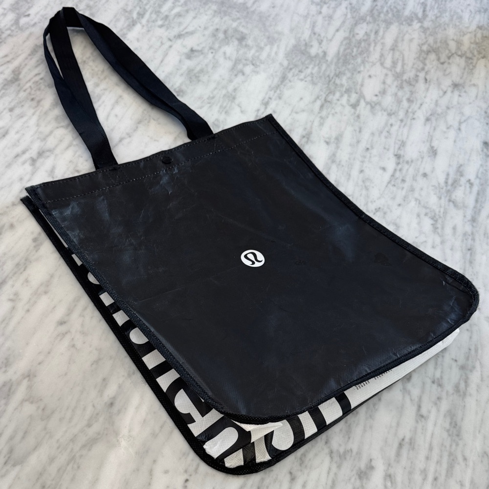 Lululemon Black Logo Large Tote Bag. Large.